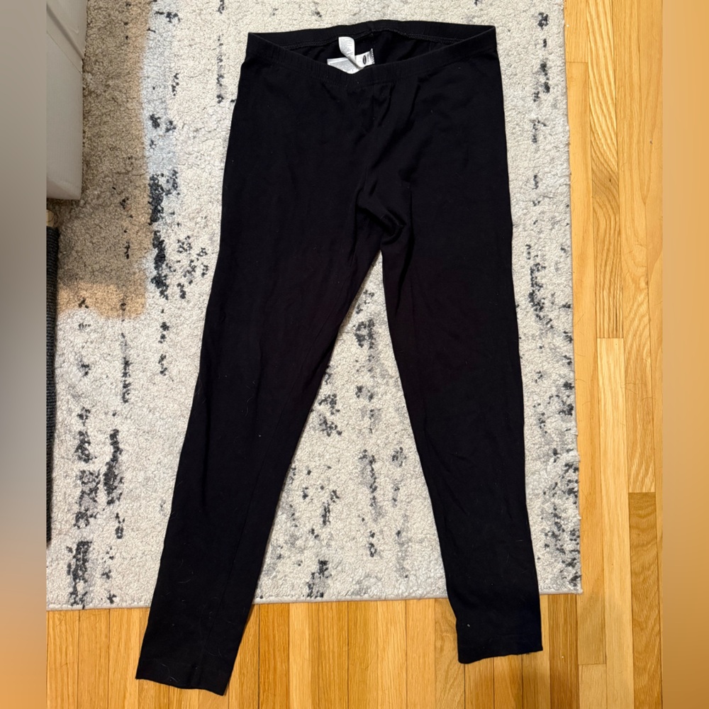 old navy plain black leggings size large
